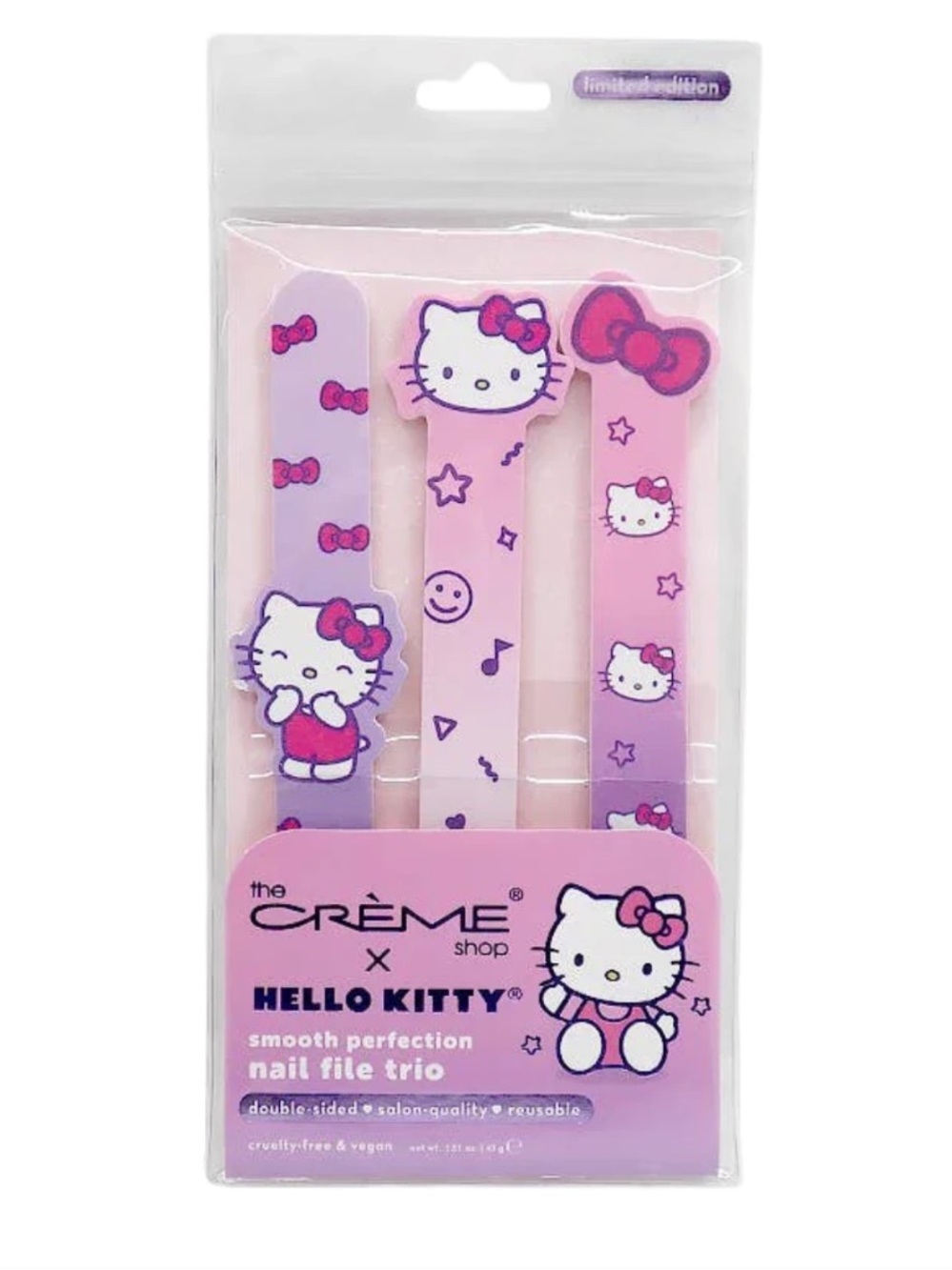 The Crème Shop x Hello Kitty Pink Nail File Trio